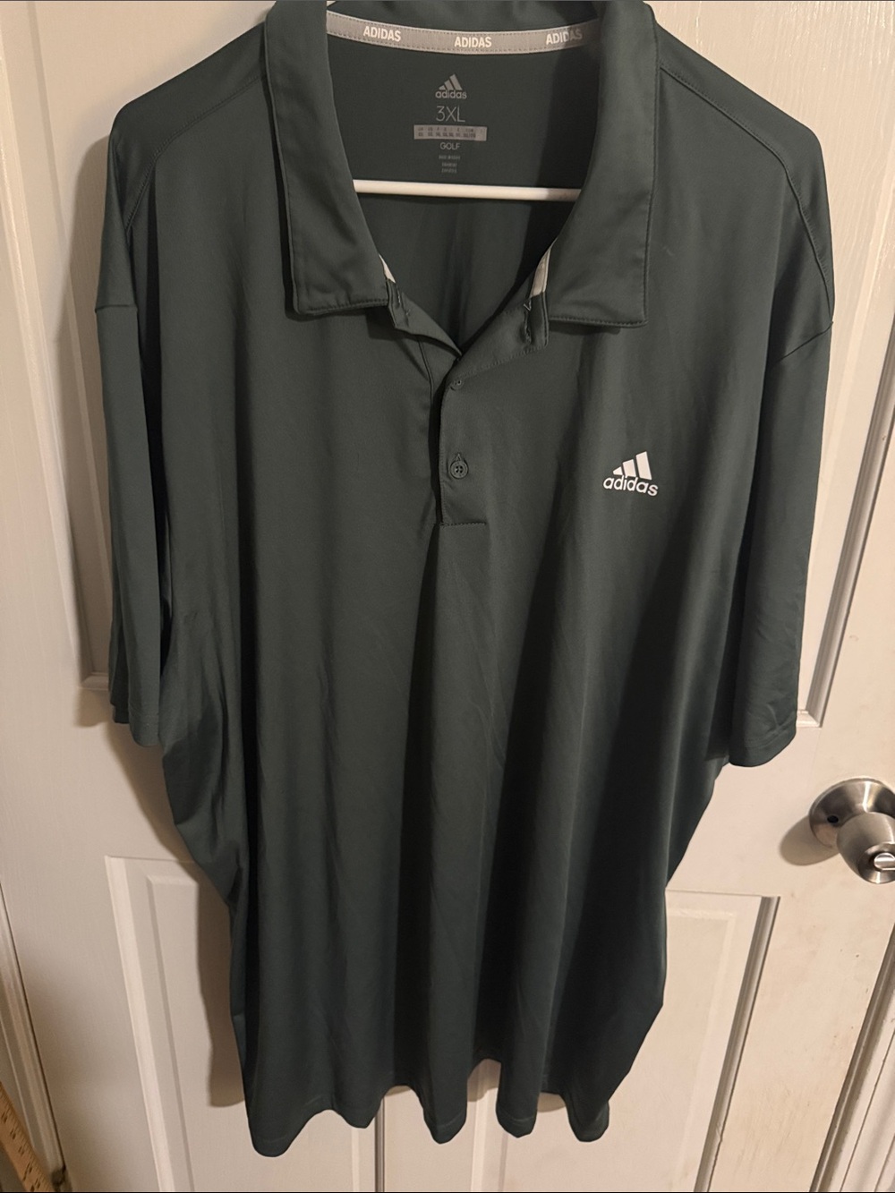 adidas Men’s Green Golf Polo with White Logo